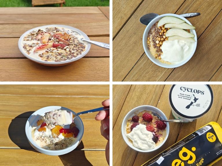 an easy high-fibre, high-protein, low-sugar and low-salt breakfast recipe