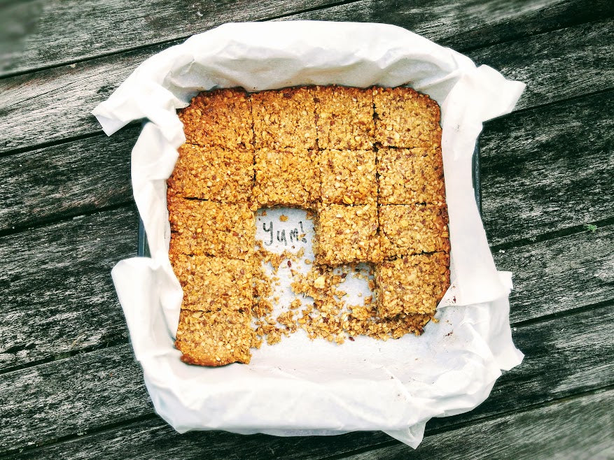 A healthy flapjack recipe that is low sugar and high protein